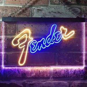 Fender Guitar Neon-Like LED Sign