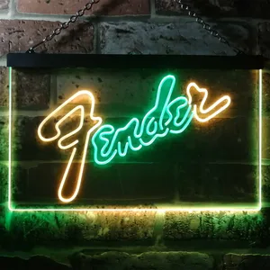 Fender Guitar Neon-Like LED Sign