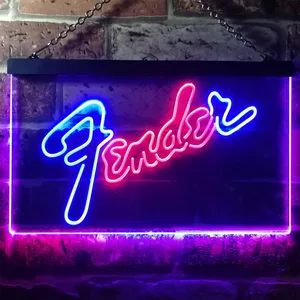 Fender Guitar Neon-Like LED Sign