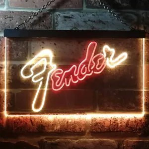 Fender Guitar Neon-Like LED Sign