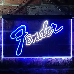 Fender Guitar Neon-Like LED Sign