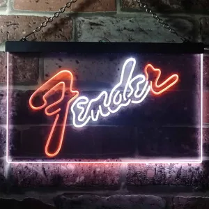 Fender Guitar Neon-Like LED Sign