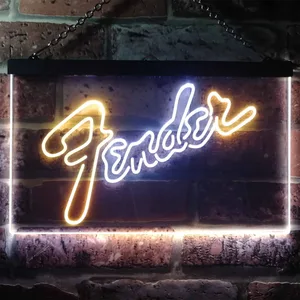 Fender Guitar Neon-Like LED Sign