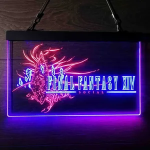 Final Fantasy XIV Banner Neon-Like LED Sign