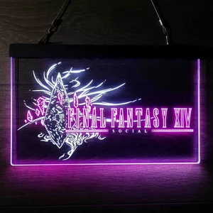 Final Fantasy XIV Banner Neon-Like LED Sign
