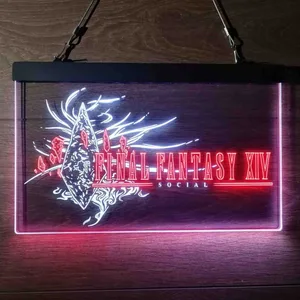 Final Fantasy XIV Banner Neon-Like LED Sign