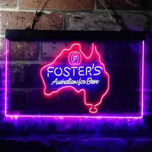 Foster's Australian Map Neon-Like LED Sign