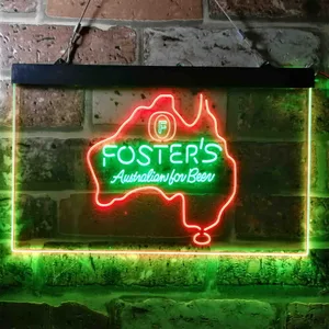 Foster's Australian Map Neon-Like LED Sign