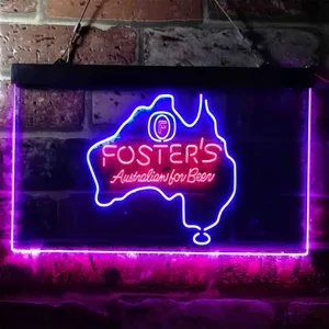 Foster's Australian Map Neon-Like LED Sign