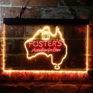 Foster's Australian Map Neon-Like LED Sign