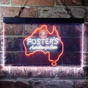 Foster's Australian Map Neon-Like LED Sign