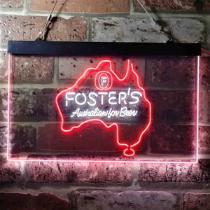 Foster's Australian Map Neon-Like LED Sign