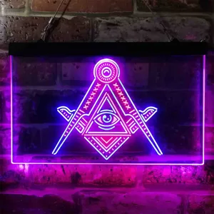 Freemasonry All Seeing Eye Neon-Like LED Sign