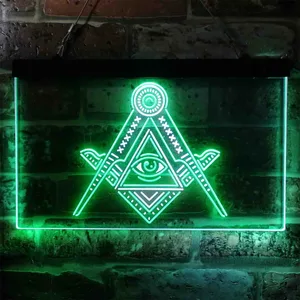 Freemasonry All Seeing Eye Neon-Like LED Sign