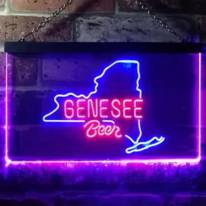 Genesee Beer Map 1 Neon-Like LED Sign