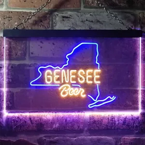 Genesee Beer Map 1 Neon-Like LED Sign