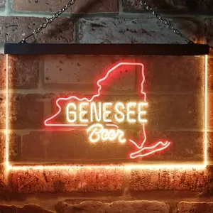 Genesee Beer Map 1 Neon-Like LED Sign