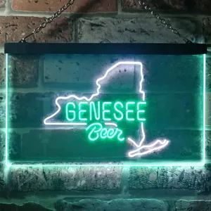 Genesee Beer Map 1 Neon-Like LED Sign
