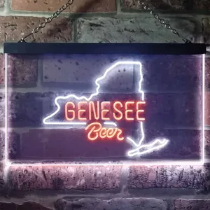 Genesee Beer Map 1 Neon-Like LED Sign
