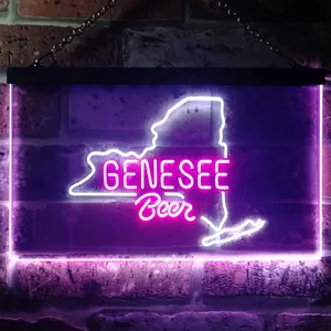 Genesee Beer Map 1 Neon-Like LED Sign