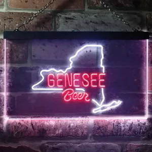 Genesee Beer Map 1 Neon-Like LED Sign
