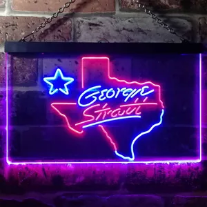 George Strait Name Neon-Like LED Sign