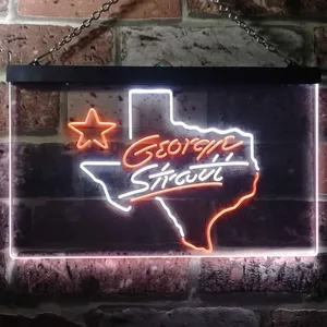 George Strait Name Neon-Like LED Sign