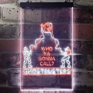 Ghostbusters Who Ya Gonna Call? Neon-Like LED Sign