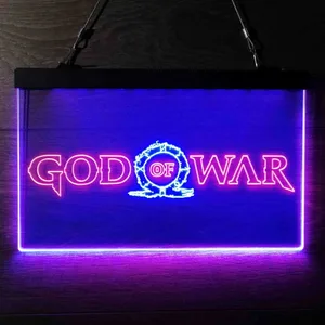 God Of War Banner Neon-Like LED Sign