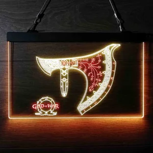 God Of War Leviathan Axe Neon-Like LED Sign