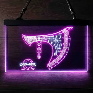 God Of War Leviathan Axe Neon-Like LED Sign
