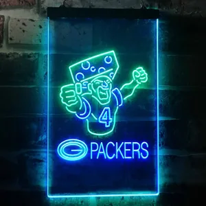 Green Bay Packers #4 Brett Favre Neon-Like LED Sign