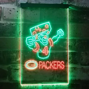 Green Bay Packers #4 Brett Favre Neon-Like LED Sign