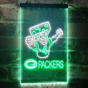 Green Bay Packers #4 Brett Favre Neon-Like LED Sign
