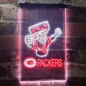Green Bay Packers #4 Brett Favre Neon-Like LED Sign