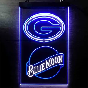 Green Bay Packers Blue Moon Neon-Like LED Sign