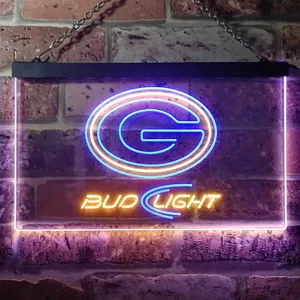Green Bay Packers Bud Light Neon-Like LED Sign