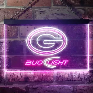 Green Bay Packers Bud Light Neon-Like LED Sign