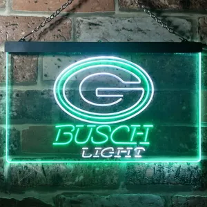 Green Bay Packers Busch Light Neon-Like LED Sign