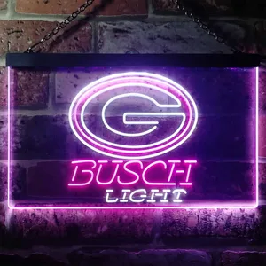 Green Bay Packers Busch Light Neon-Like LED Sign