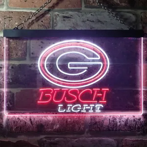 Green Bay Packers Busch Light Neon-Like LED Sign