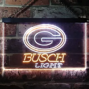 Green Bay Packers Busch Light Neon-Like LED Sign
