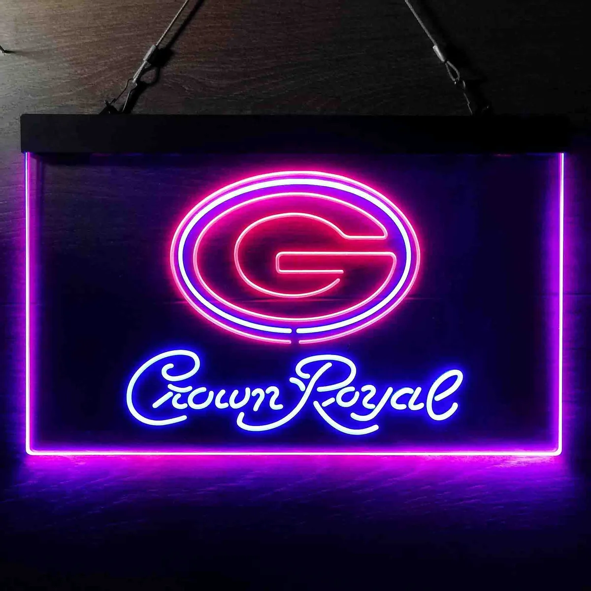 Green Bay Packers Crown Royal Neon-Like LED Sign