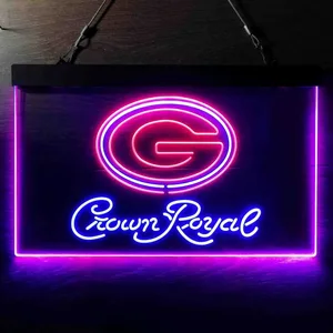 Green Bay Packers Crown Royal Neon-Like LED Sign
