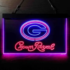 Green Bay Packers Crown Royal Neon-Like LED Sign