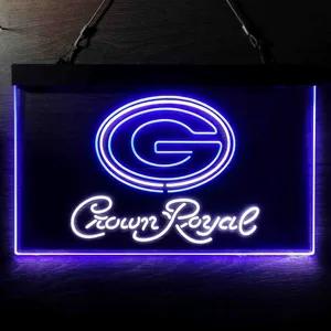 Green Bay Packers Crown Royal Neon-Like LED Sign