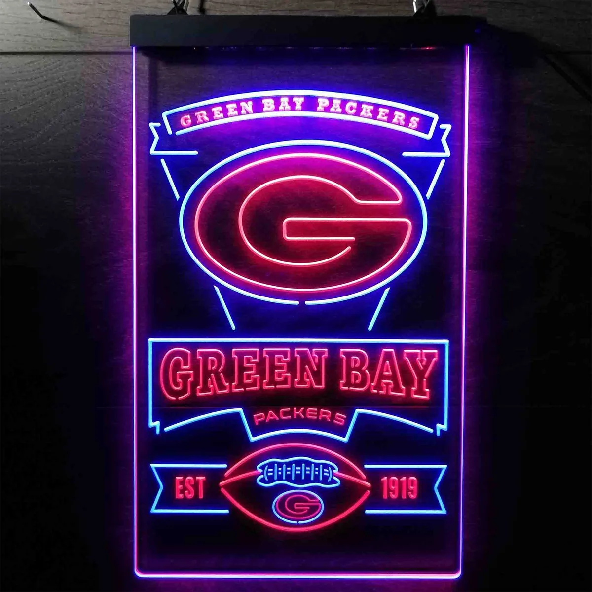 Green Bay Packers EST 1919 Neon-Like LED Sign