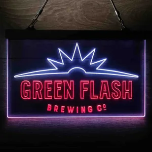 Green Flash Brewing Co. Logo Neon-Like LED Sign
