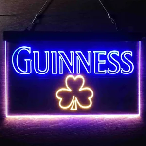 Guiness Shamrock Neon-Like LED Sign