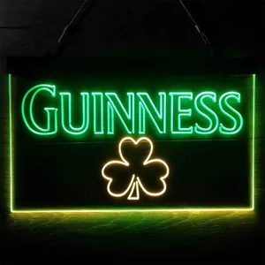 Guiness Shamrock Neon-Like LED Sign